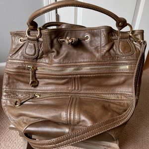 Steven by Steve Madden Brown Leather Crossbody Bag